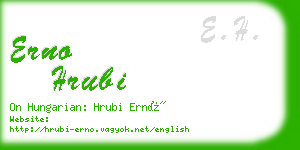 erno hrubi business card